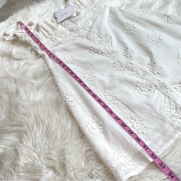 NWT O.P.T. White Ethereal Floral Embroidered Cap Sleeve Mini Dress - Picture 6 of 16
